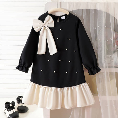 Pearl Bow Elegant Dress