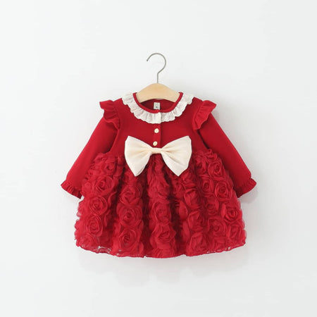 Tulle Flower Ruffles Holiday Tutu Dress