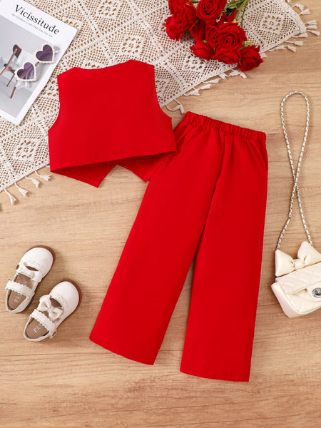 Scarlet Chic 2piece Waist Vest & Trouser Set