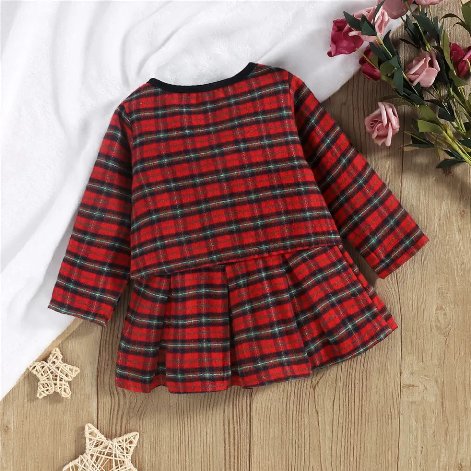 Plaid shop jacket dress