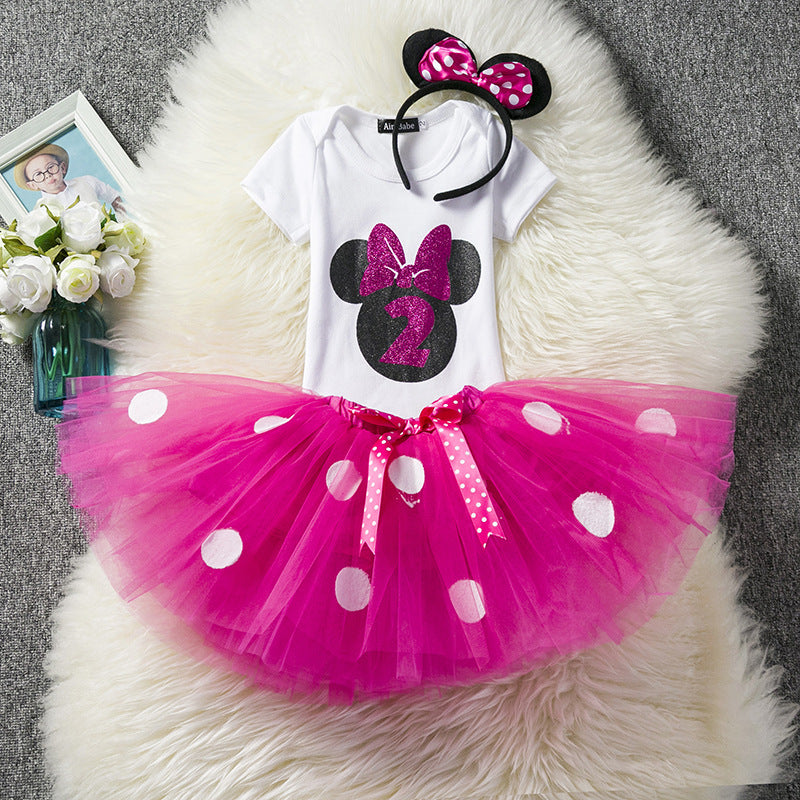 1st birthday minnie mouse dress Big Red Polka Dot by Calgary and Ballerini 6 Red dot cake smash dress Pink Minnie Mouse First Birthday