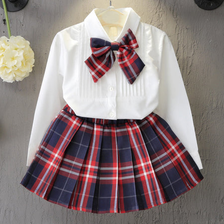 Classy & Chic 3piece Shirt, Skirt and Bow tie Set