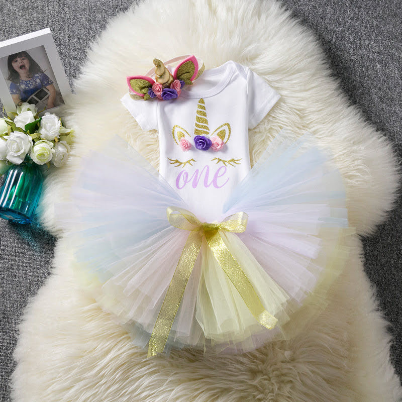 Unicorn outfit for hot sale 1st birthday