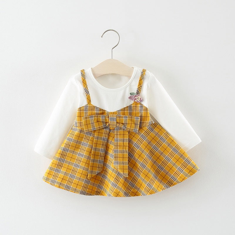 Bow Detailed Plain and Plaid Flare Dress – xoxobyRiley