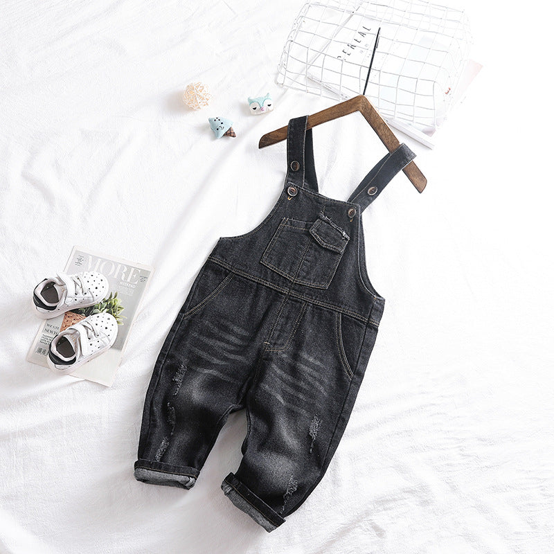 Stitch Jeans Overalls / Dungarees - Black / 4years