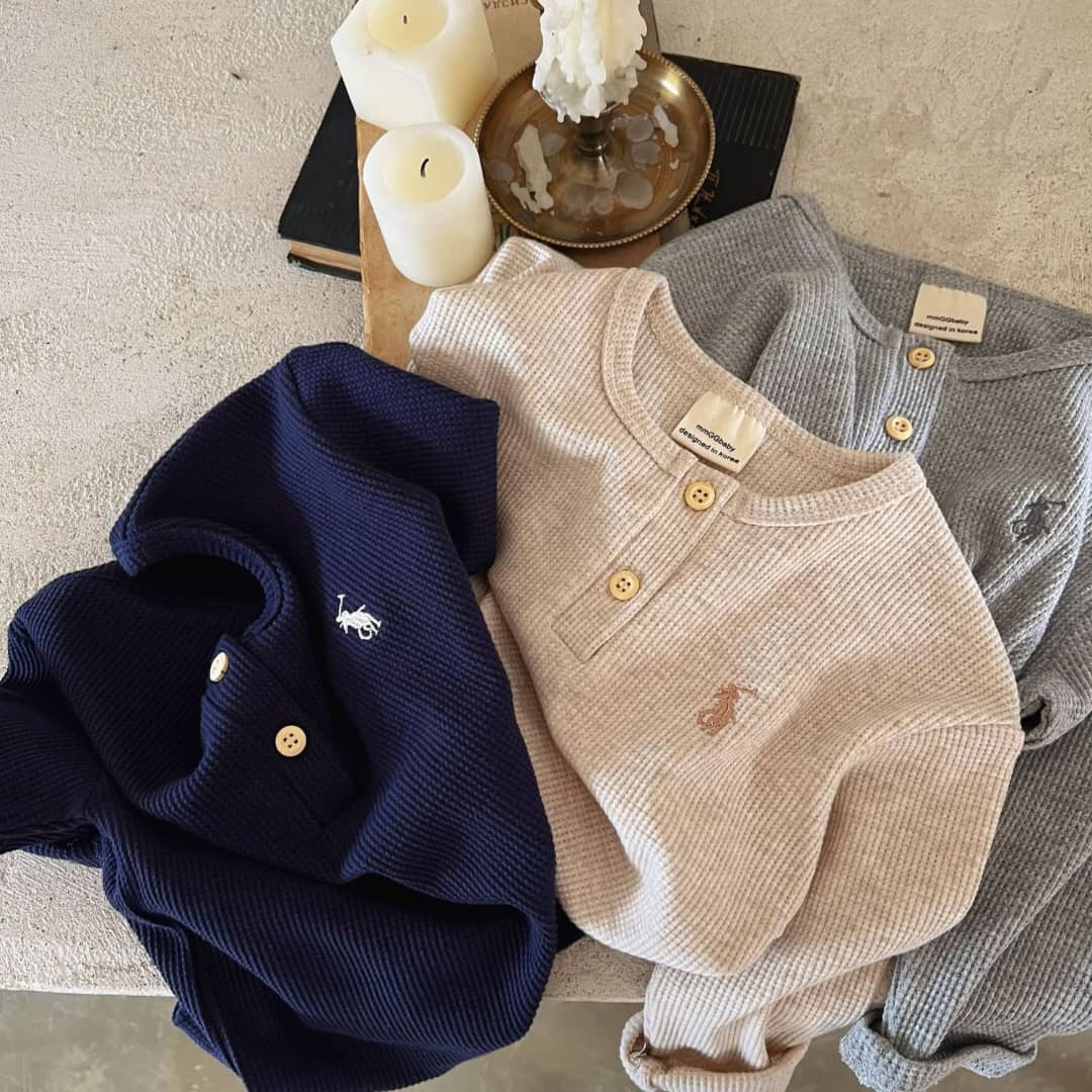 Cozy Waffle Knit Henley Top