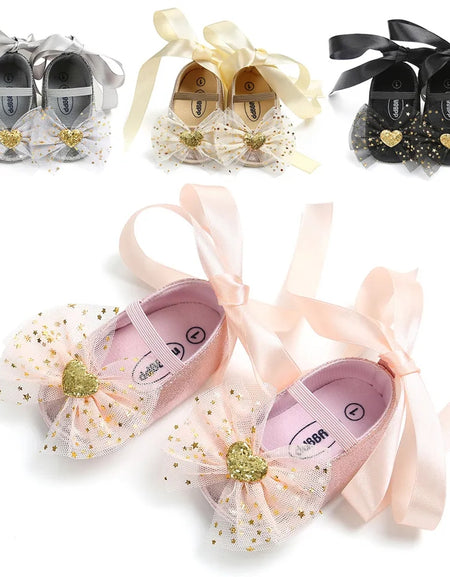 Princess Lace Up Bow Shoes (without headband)