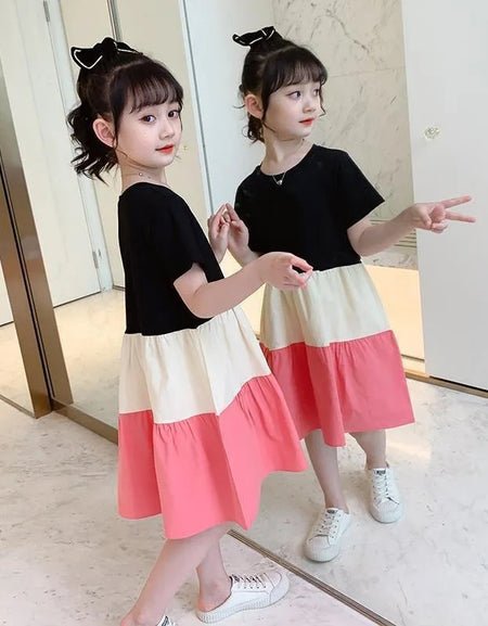 Multicolor Patchwork Schiffy Dress