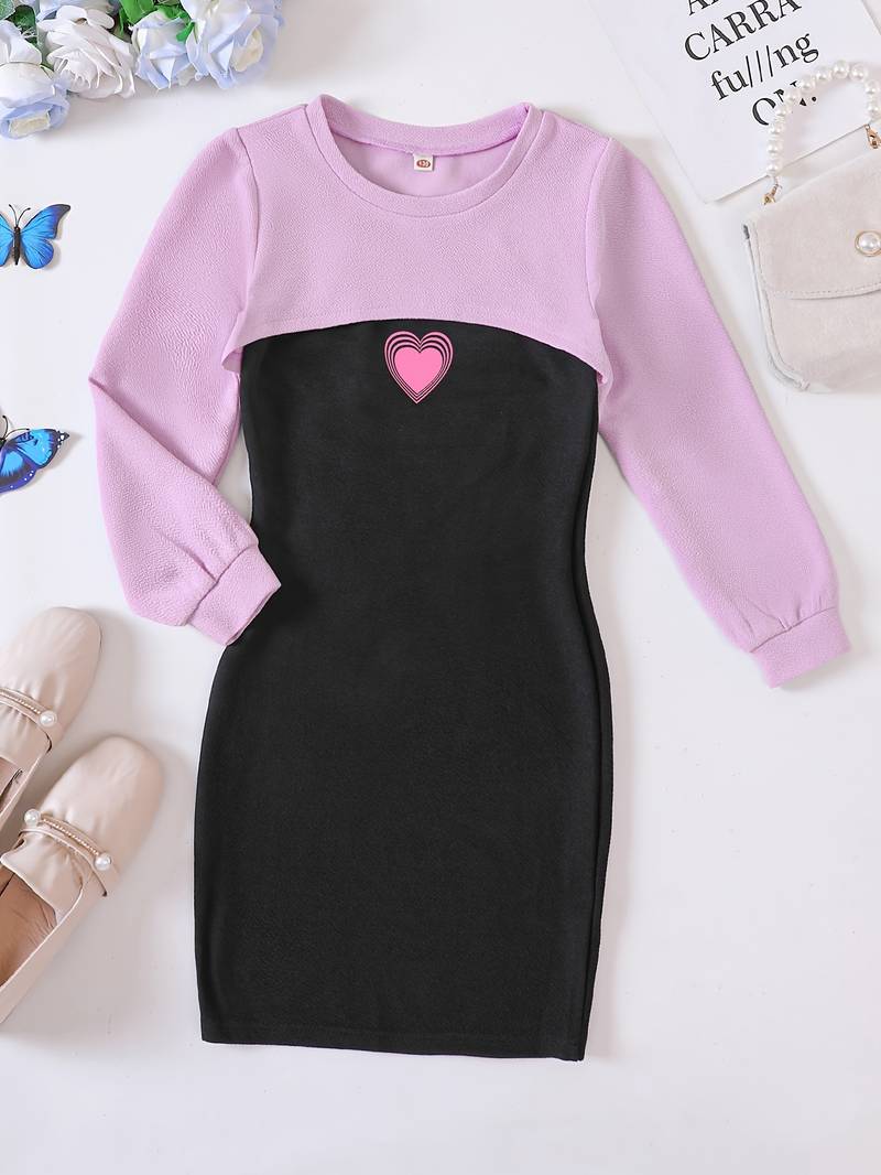 Elegant Girls Cami Dress & Cropped Pullover Set