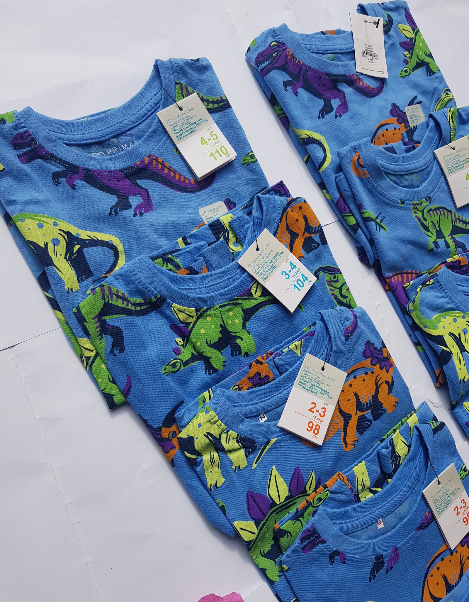 Primark Boys Short Sleeved Dino Print T-Shirt.