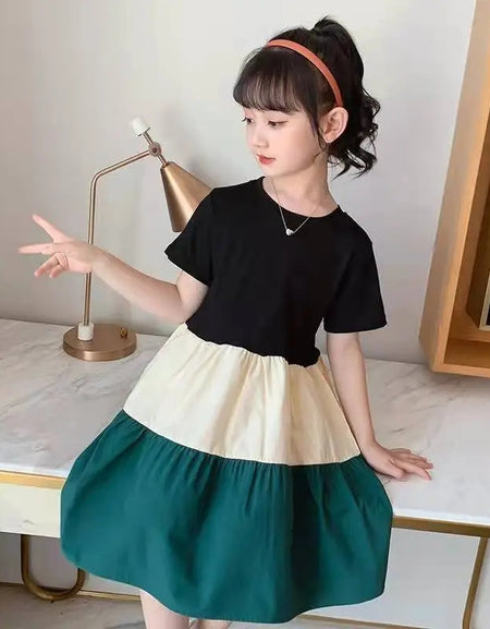 Multicolor Patchwork Schiffy Dress