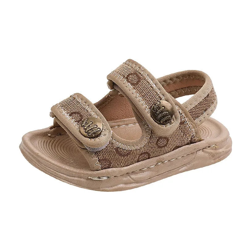 GG Stitch Velcro Footbed Sandals