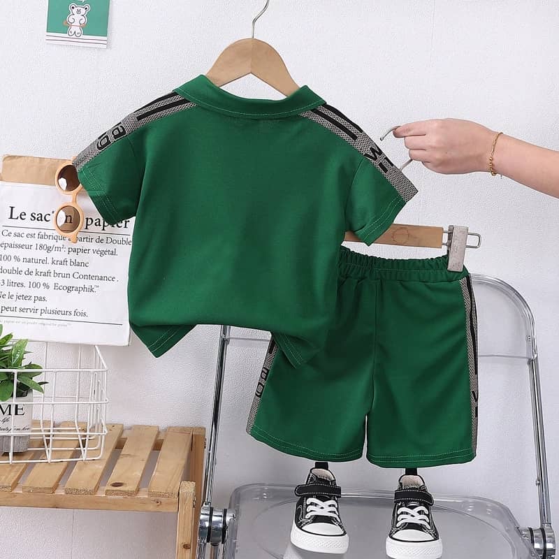 Stylish Boys Logo T-shirt and Short Ensemble.