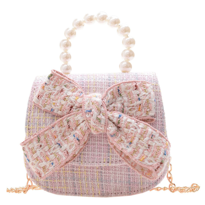 Chic Bow Mini Tweed Bag