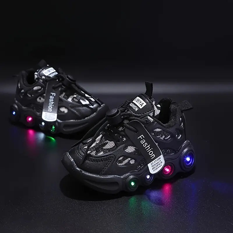 Patchwork Chunky Light Up Retro Sneakers