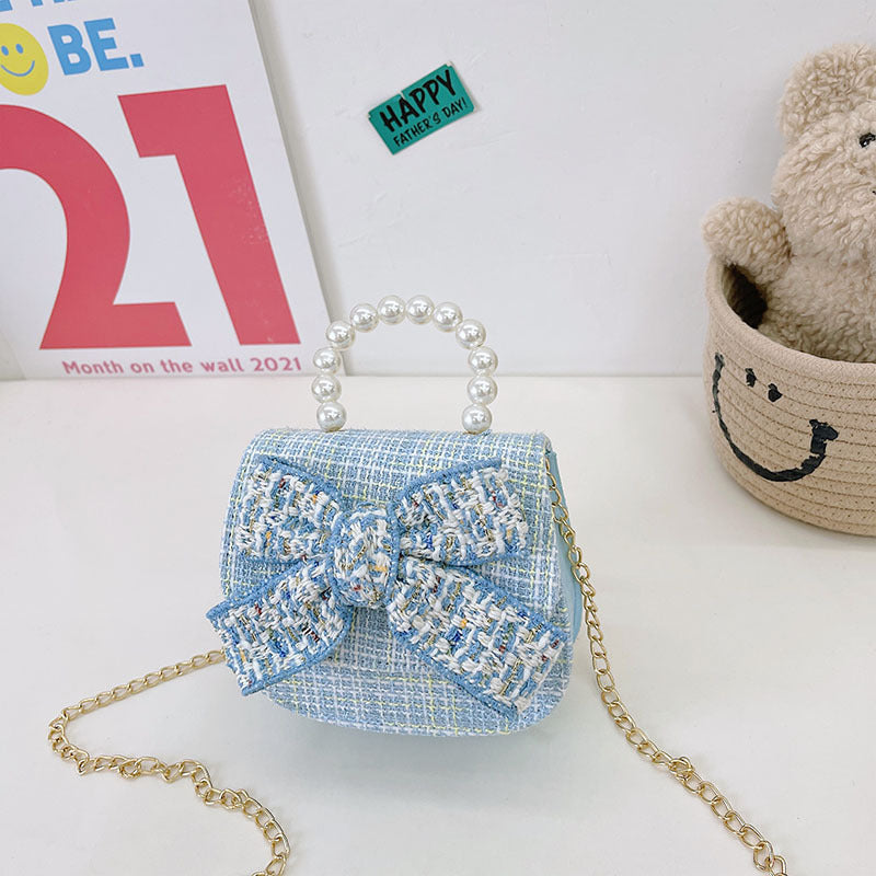 Chic Bow Mini Tweed Bag