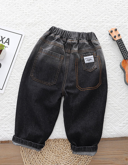 Kids Unisex Black Denim Pants
