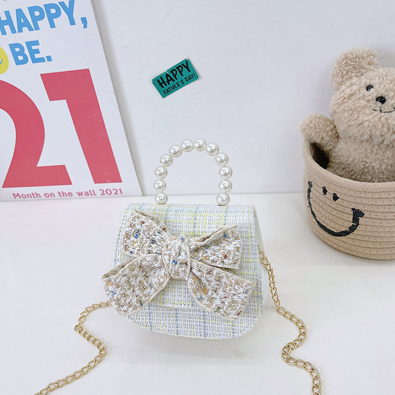 Chic Bow Mini Tweed Bag
