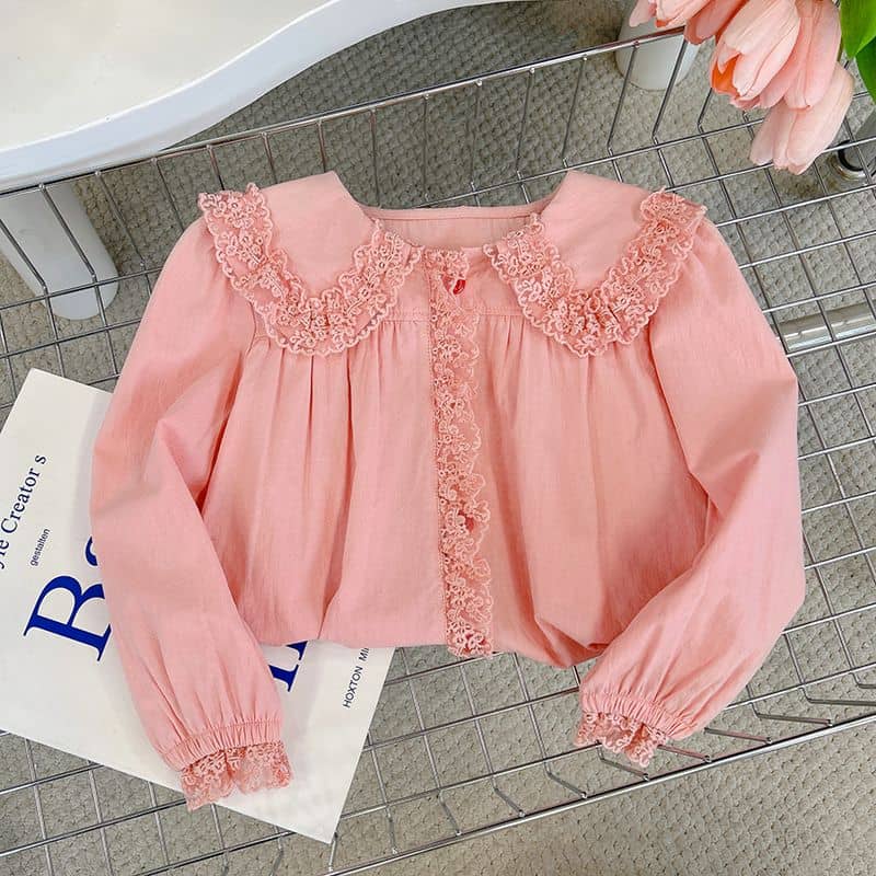 Lace Detail Collared Blouse