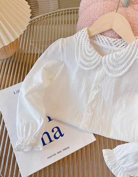 Elegant Lacey Collar Shirt