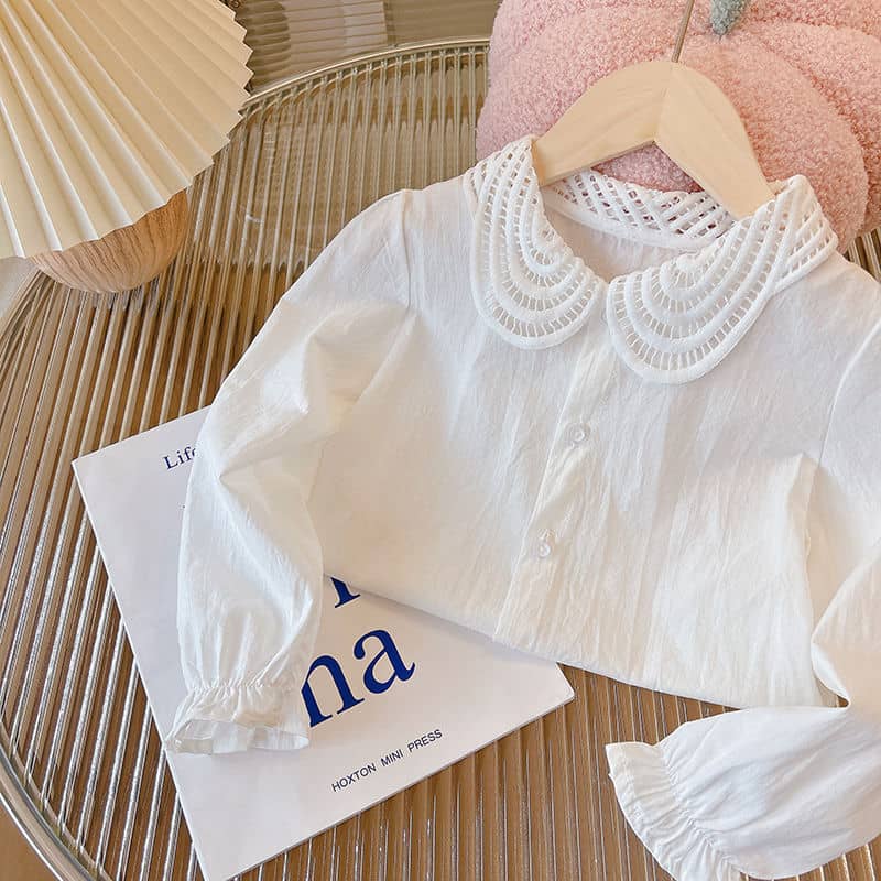 Elegant Lacey Collar Shirt