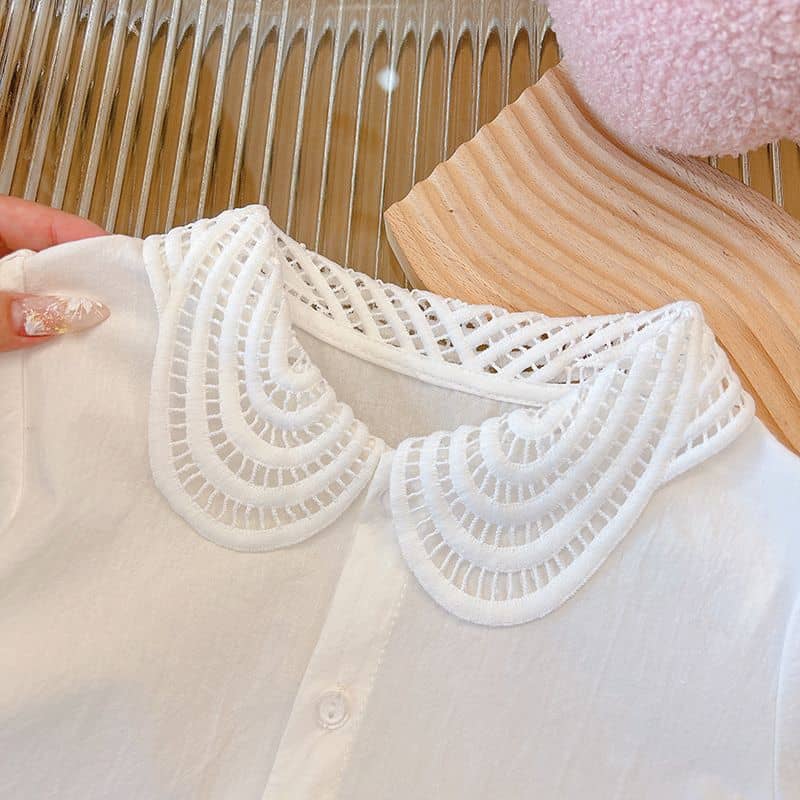 Elegant Lacey Collar Shirt