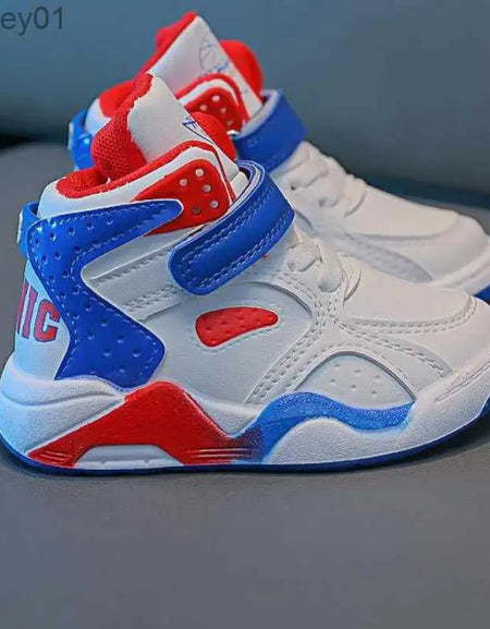 Tri-Color High Top Cozy Fleece Lined Sneaker.