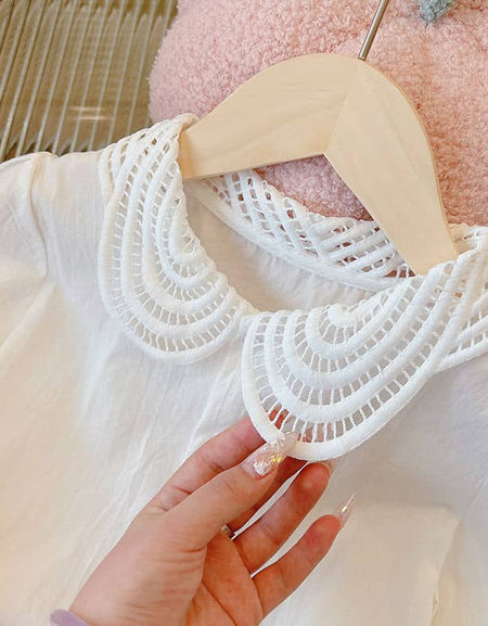 Elegant Lacey Collar Shirt
