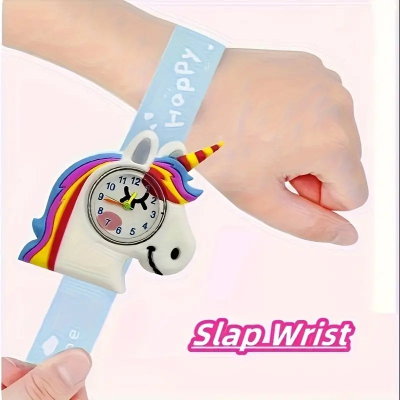 TODDLERS CARTOON DESIGN DIAL QUARTZ FAUX WRISTWATCH