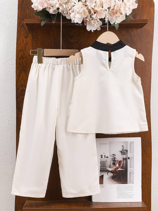 Classy Girls Top & Palazzo Monochrome Set