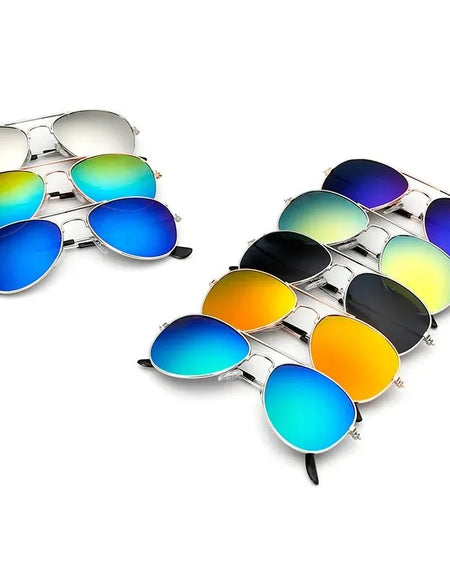 Vintage Unisex Reflective Kids Sunglasses.