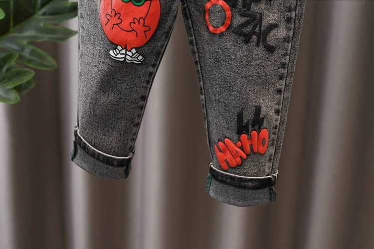 Stylish Striped Polo and Denim Pant Set