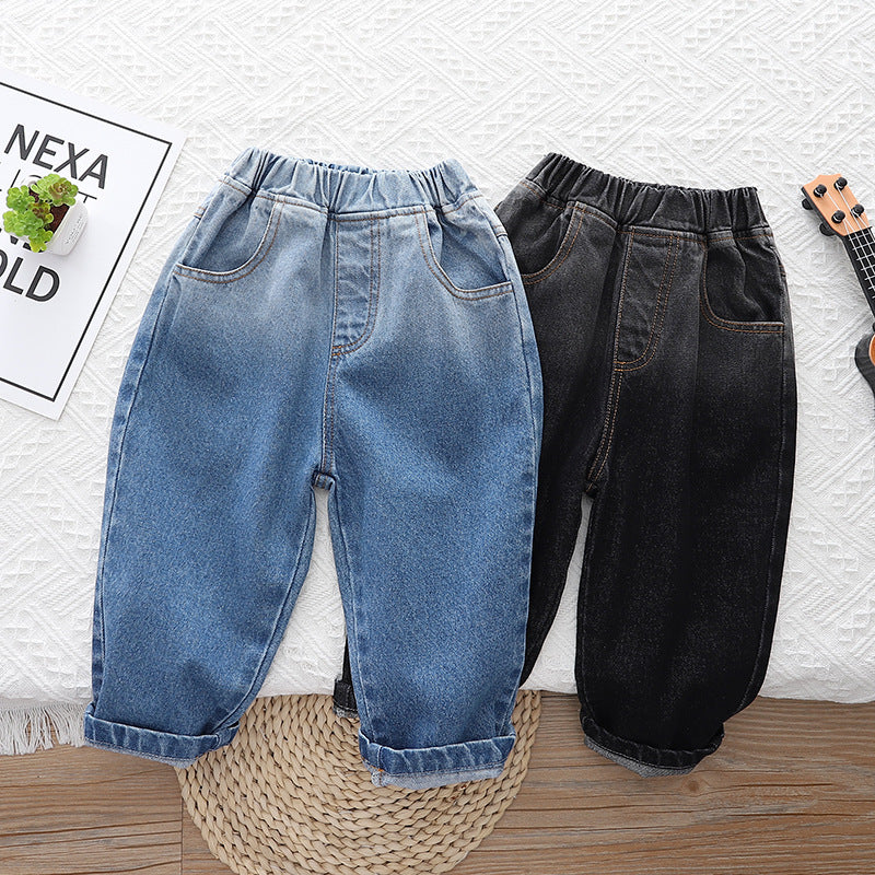 Kids Unisex Black Denim Pants
