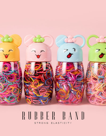 Cute Cartoon Bottle Elastic Hair Rings