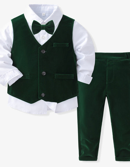 Luxe 4Piece Velvet Suit Set