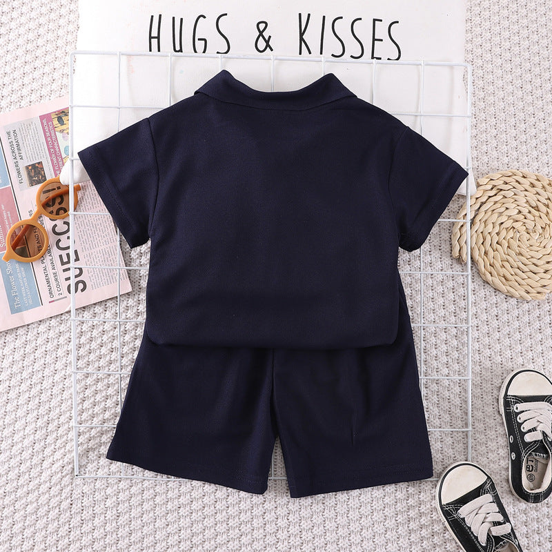 Stylish Boys Logo T-shirt and Short Ensemble.