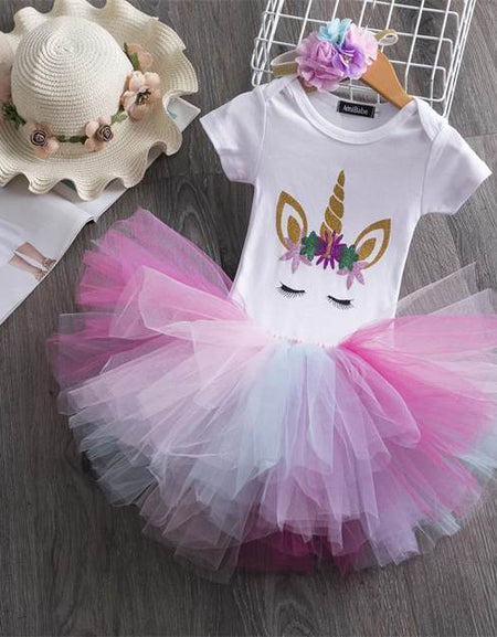 3PIECE UNICORN FIRST BIRTHDAY OUTFIT
