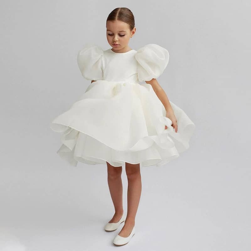 ORGANZA BUBBLE SLEEVE BALL GOWN