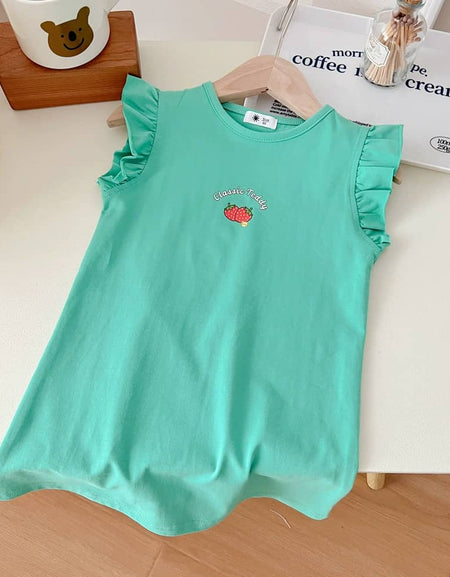 Flounce Baby Sleeve T-shirt Dress