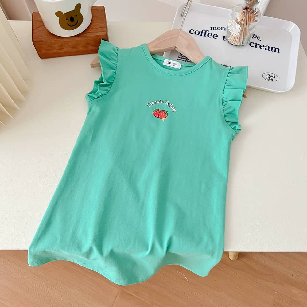Flounce Baby Sleeve T-shirt Dress