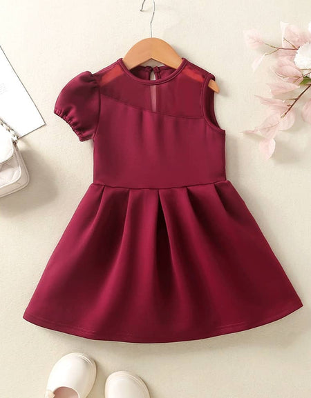 Mono Baby Puff Sleeve Stylish Dress