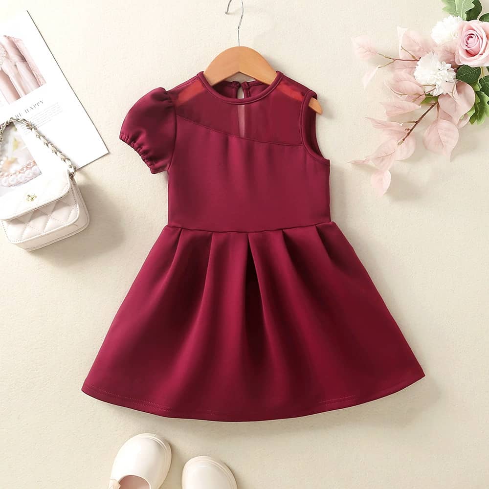 Mono Baby Puff Sleeve Stylish Dress