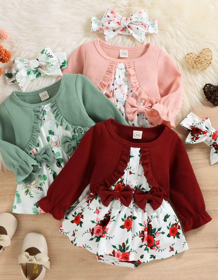 Faux Cardigan Style Romper Dress