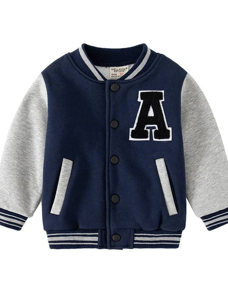 Unisex ‘A’ Embroidered Kids Varsity Jacket