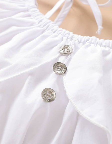 SLING RUFFLE TOP, FLORAL SHORT, AND HEADBAND SET