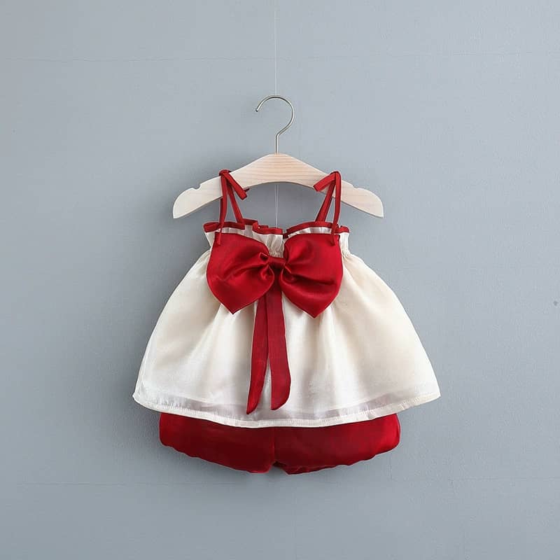 Sleeveless Bow Cami Top and Bloomer set