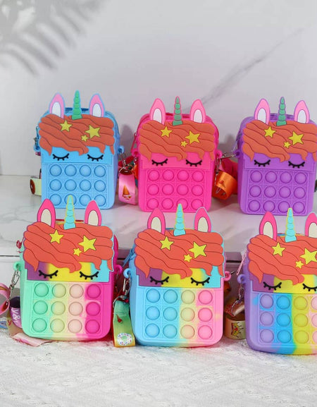 Push Bubble Silicon Crossbody Bag