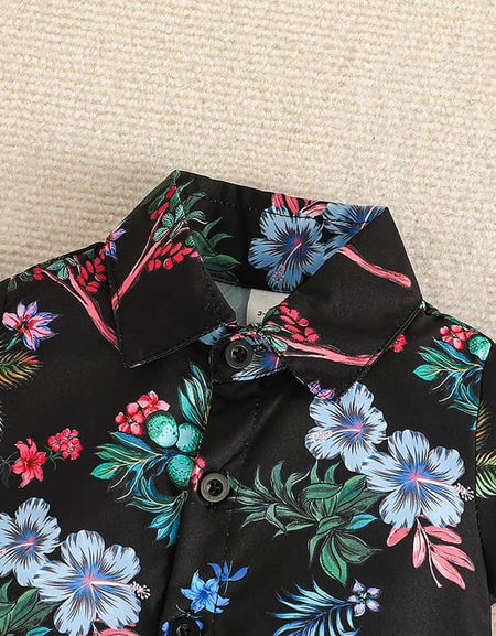 Tropical Leaves - Boys Boohoo Inspired Shirt and Shorts set