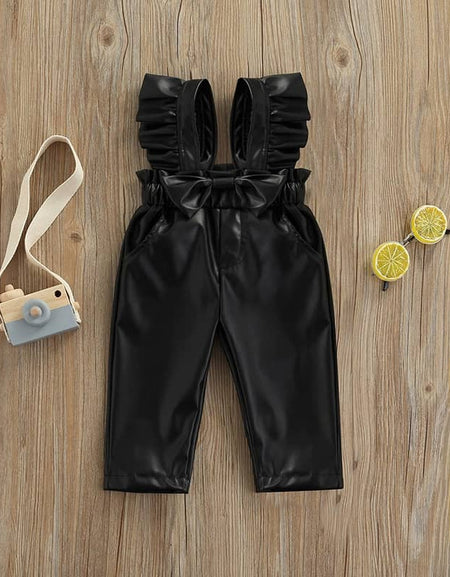 Leather Frills Overalls / Dungarees