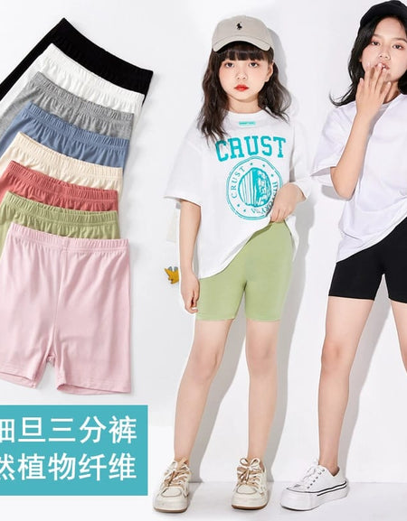 Toddler Girls Solid Biker Shorts